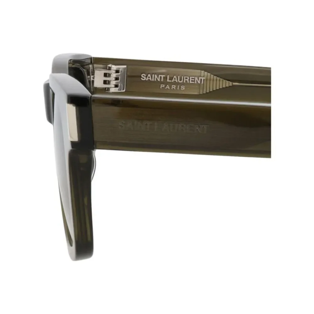 Saint Laurent Square-Frame Acetate Sunglasses Green Unisex-Adult